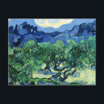 Van Gogh - Olivenbäume mit Alpillen im Hintergrund Postkarte<br><div class="desc">Olivenbäume mit den Alpen im Hintergrund,  berühmtes Bild von Vincent van Gogh</div>