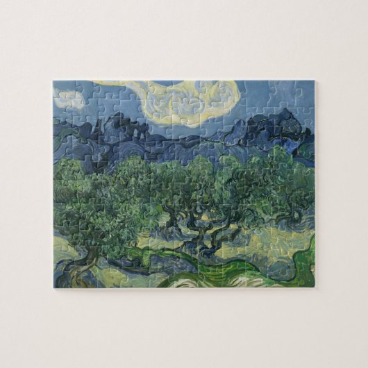 Van Gogh Olivenbäume mit den Alpilles Puzzle (Horizontal)