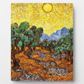 Van Gogh - Olivenbäume mit gelbem Himmel und Sonne Fotoplatte (Vorderseite)