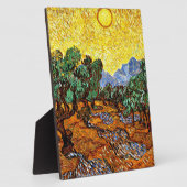 Van Gogh - Olivenbäume mit gelbem Himmel und Sonne Fotoplatte (Seite)