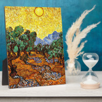Van Gogh - Olivenbäume mit gelbem Himmel und Sonne