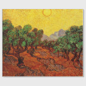 Van Gogh Olivenbäume mit gelbem Himmel und Sonne Geschenkpapier (Flach)