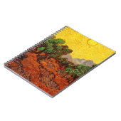 Van Gogh Olivenbäume mit gelbem Himmel und Sonne Notizblock (Linke Seite)