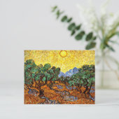 Van Gogh - Olivenbäume mit gelbem Himmel und Sun P Postkarte (Stehend Vorderseite)