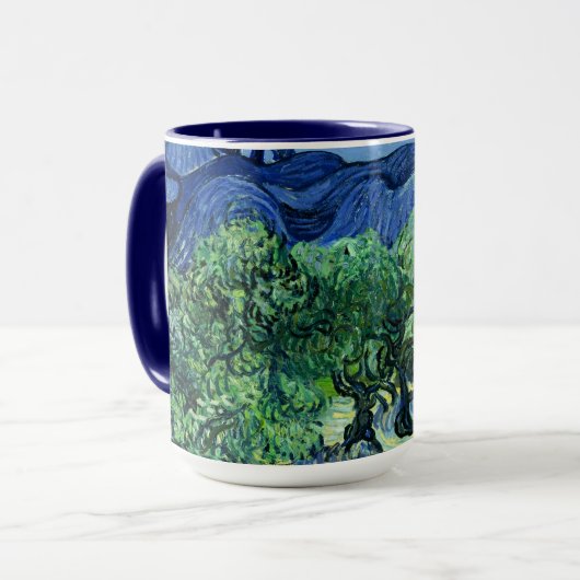 Van Gogh - Olivenbäume mit Hintergrund der Alpille Tasse (Vorderseite Links)