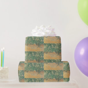 Van Gogh Olivenhain - Salbeigrüne Naturkunst Geschenkpapier