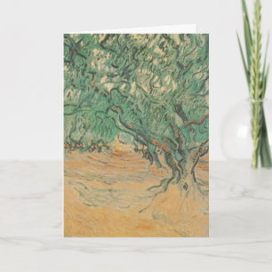 Van Gogh Olivenhain - Salbeigrüne Naturkunst Karte