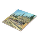 Van Gogh Orchard in Blossom, grenzt an die Zypress Fliese (Seite)