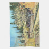 Van Gogh Orchard in Blossom, grenzt an die Zypress Geschirrtuch (Vertikal)