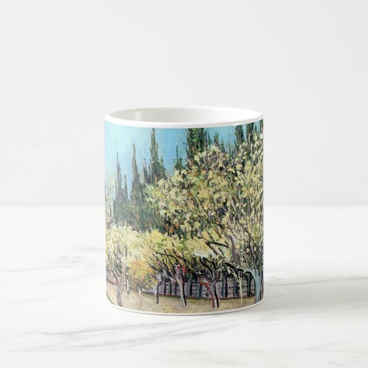 Van Gogh Orchard in Blossom, grenzt an die Zypress Kaffeetasse (Mittel)