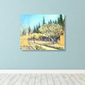 Van Gogh Orchard in Blossom, grenzt an die Zypress Leinwanddruck (Insitu (Holzboden))