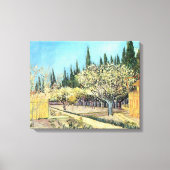 Van Gogh Orchard in Blossom, grenzt an die Zypress Leinwanddruck (Vorderseite)