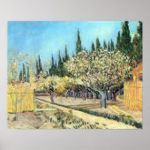 Van Gogh Orchard in Blossom, grenzt an die Zypress Poster (Vorne)