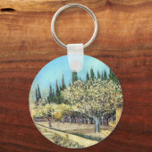 Van Gogh Orchard in Blossom, grenzt an die Zypress Schlüsselanhänger (Vorderseite)