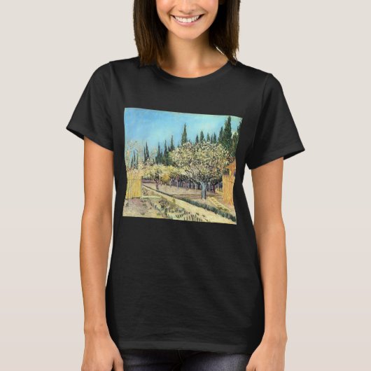 Van Gogh Orchard in Blossom, grenzt an die Zypress T-Shirt (Vorderseite)