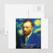 van Gogh "Paint My Dreams" Ohrfeigen Mugs Cards Et Postkarte (Vorne/Hinten)
