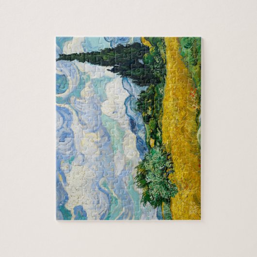 Van Gogh Painting Wheat Field with Cypress Tree Puzzle (Vertikal)