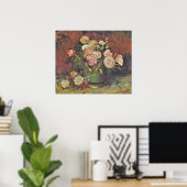 Van Gogh Peonies and Rose BlumengalerieHD Poster (Heimbüro)