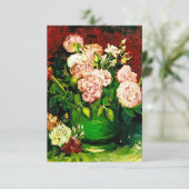 Van Gogh Peonies und Rose Begleitkarte (Stehend Vorderseite)