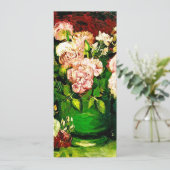 Van Gogh Peonies und Rose Einladung (Stehend Vorderseite)