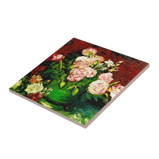 Van Gogh Peonies und Rose Fliese (Seite)