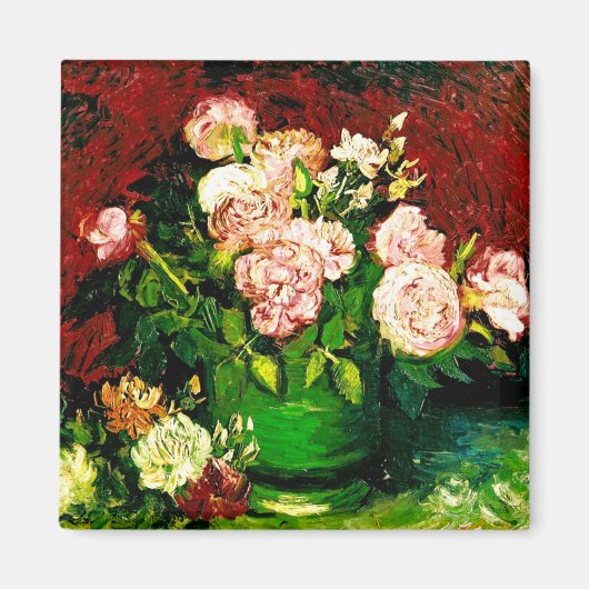 Van Gogh Peonies und Rose Magnet (Vorne)