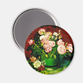 Van Gogh Peonies und Rose Magnet (Vorderseite/Rückseite)