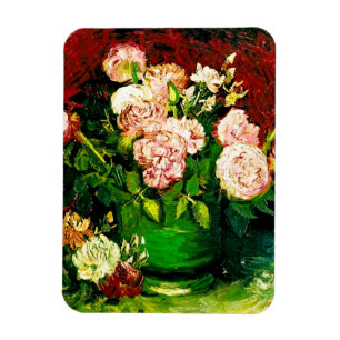 Van Gogh Peonies und Rose Magnet
