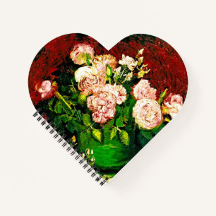 Van Gogh Peonies und Rose Notizblock
