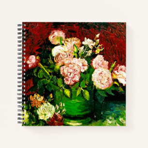Van Gogh Peonies und Rose Notizblock