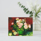 Van Gogh Peonies und Rose Postkarte (Stehend Vorderseite)