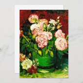 Van Gogh Peonies und Rose Save The Date (Vorne/Hinten)
