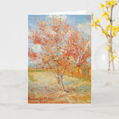 Van Gogh Pink Peach Tree in Blossom Grußkarte Karte (Gelbe Blume)