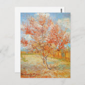 Van Gogh Pink Peach Tree in Blossom Postkarte (Vorne/Hinten)