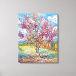 Van Gogh - Pink Peach Trees Canvas Print Leinwanddruck<br><div class="desc">Vincent Van Gogh's rosa Pfirsichbäume. Als Van Gogh 1888 in Arles ankam, blühten Obstbäume in den Obstgärten. Die Blüten der Aprikosen-, Pfirsich- und Pflaumenbäume motivierten ihn, und innerhalb eines Monats hatte er vierzehn Gemälde von blühenden Obstbäumen erstellt. Die Gemälde "Bäume und Obstgärten in Blüte" von Van Gogh spiegeln die Einflüsse...</div>