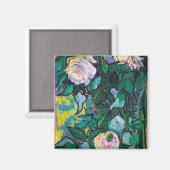 Van Gogh Pink Roses Magnet (Vorderseite/Rückseite)