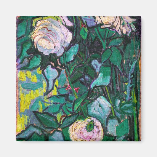 Van Gogh Pink Roses Magnet (Vorne)