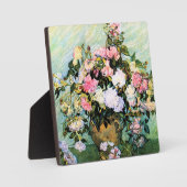 Van Gogh Pink Roses Plaque Fotoplatte (Vorderseite)