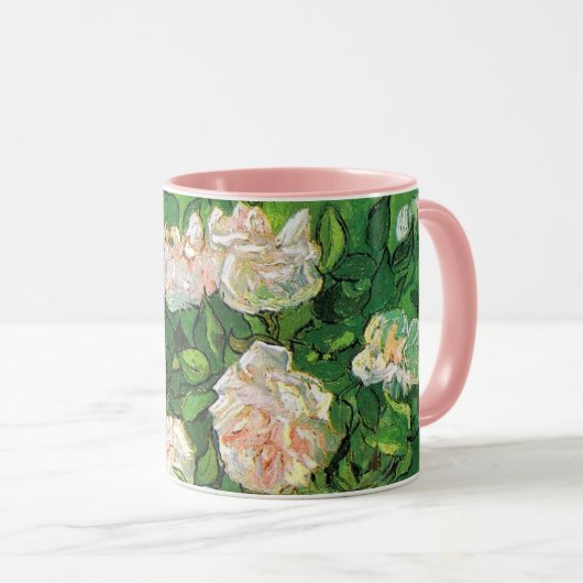 Van Gogh - Pink Roses Tasse (VorderseiteRechts)