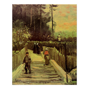 Van Gogh - Piste in Montmarte Poster