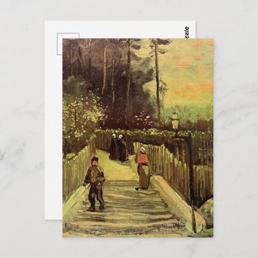 Van Gogh - Piste in Montmarte Postkarte (Vorne/Hinten)