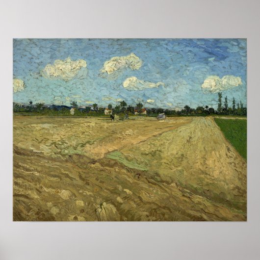 Van Gogh - Plowed Fields ("De Furrows") Poster (Vorne)