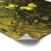 Van Gogh - Poppies und Schmetterlinge Poster (Ecke)