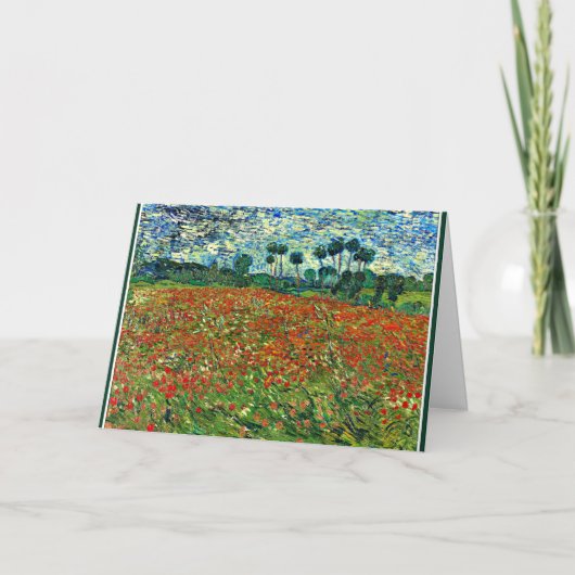 Van Gogh - Poppy Field Karte (Vorderseite)