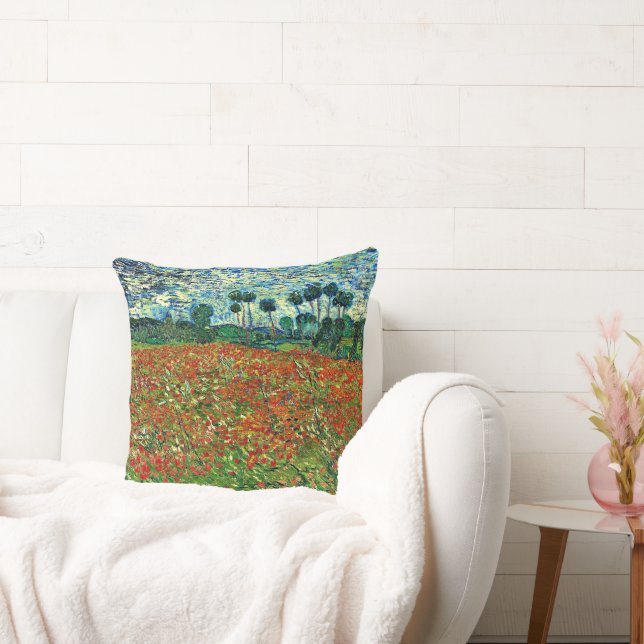 Van Gogh - Poppy Field, Kissen (Liege)