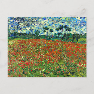 Van Gogh - Poppy Field, Postkarte