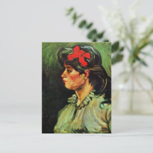 Van Gogh - Portrait der Frau mit dem roten Band Postkarte