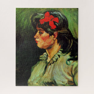 Van Gogh - Portrait der Frau mit dem roten Band Puzzle