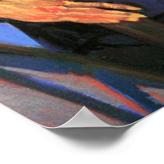 Van Gogh, Portrait des Postmanns Joseph Roulin Poster (Ecke)