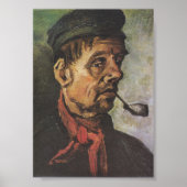Van-Gogh-Portrait eines Mannes mit einem Tonschieb Poster (Vorne)